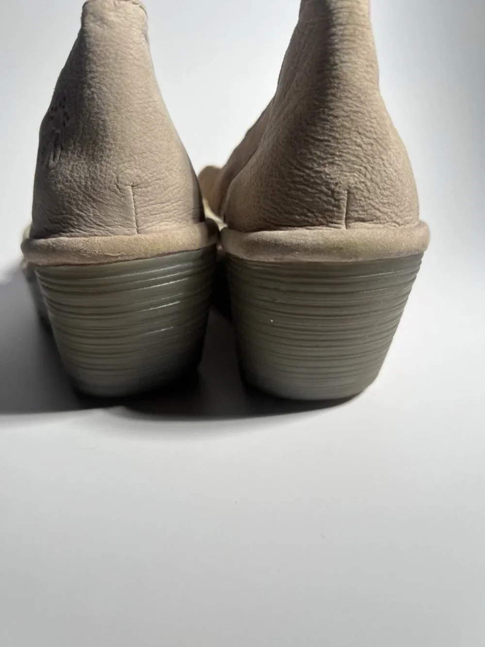 Fly London Yadi Leather Wedge Shoes Olive Green Women’s EU 38 US 7.5